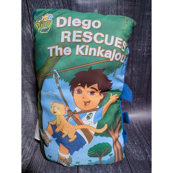 Go Diego Go - Diego Rescuses The Kinkajou Plush Pillow Book 2007 Nick Jr RARE - Picture 1 of 10